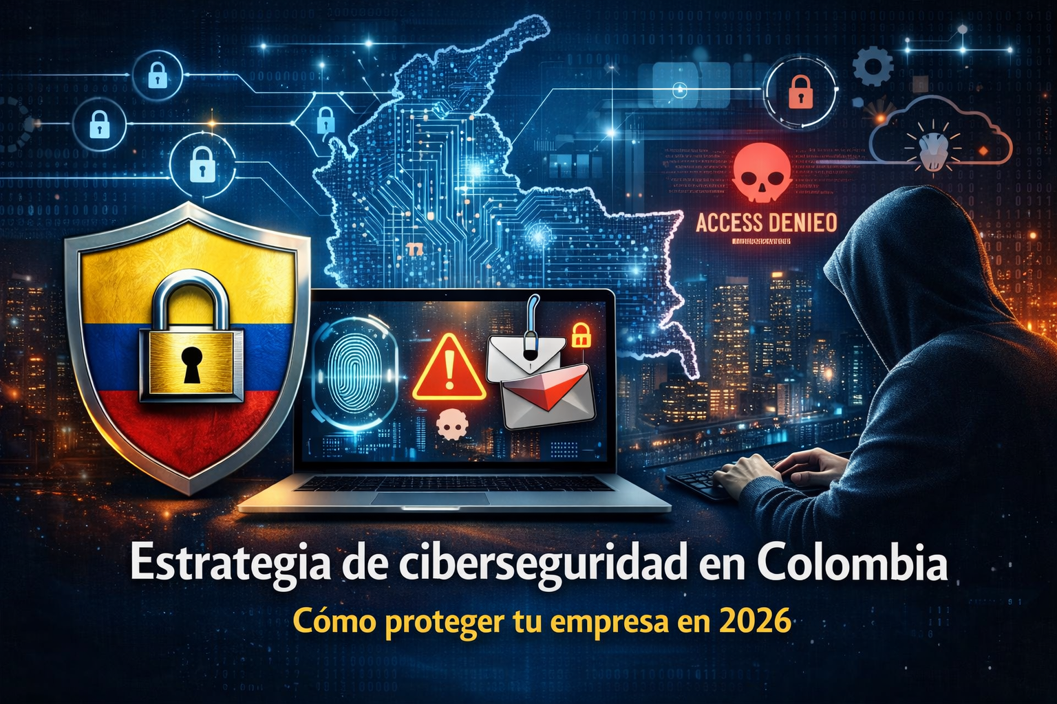 Descubre cómo construir una estrategia de ciberseguridad en Colombia en 2026, proteger tu empresa frente a amenazas digitales y asegurar la continuidad de tu negocio.